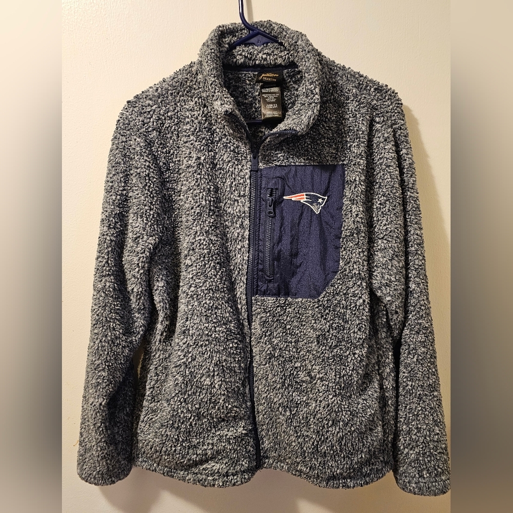 NFL Juniors Collection Girls‎ Size XL 15/17 Full Zip New England Patriots Fleece